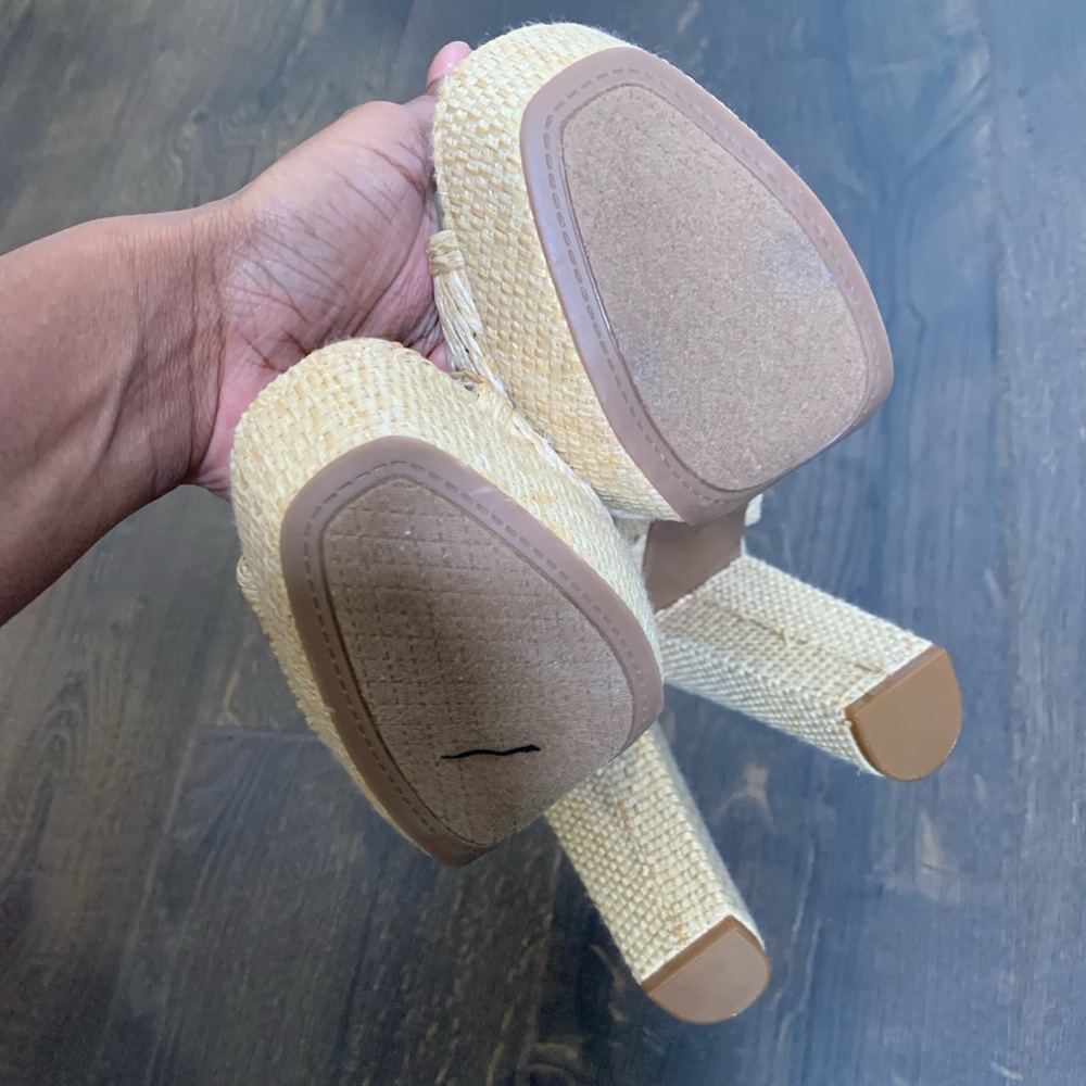 Raffia Platform Sandal - Never Worn. - image 6